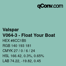 Código de color: Valspar - V064-3 - Float Your Boat | qconv.com