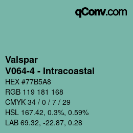 Color code: Valspar - V064-4 - Intracoastal | qconv.com