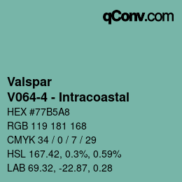 Código de color: Valspar - V064-4 - Intracoastal | qconv.com