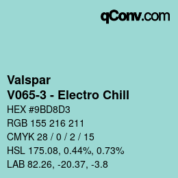 Farbcode: Valspar - V065-3 - Electro Chill | qconv.com