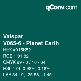 カラーコード: Valspar - V065-6 - Planet Earth | qconv.com