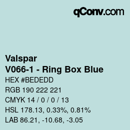 Color code: Valspar - V066-1 - Ring Box Blue | qconv.com