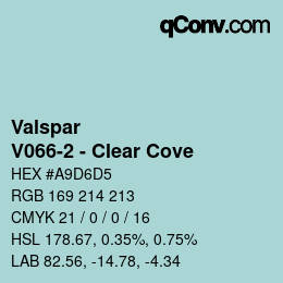 Código de color: Valspar - V066-2 - Clear Cove | qconv.com
