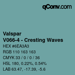 Color code: Valspar - V066-4 - Cresting Waves | qconv.com