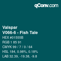 Color code: Valspar - V066-6 - Fish Tale | qconv.com
