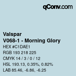Color code: Valspar - V068-1 - Morning Glory | qconv.com