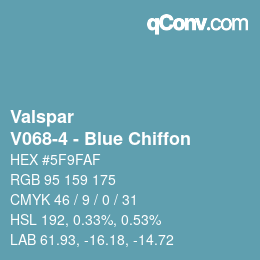 Código de color: Valspar - V068-4 - Blue Chiffon | qconv.com