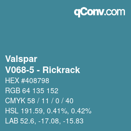 Color code: Valspar - V068-5 - Rickrack | qconv.com