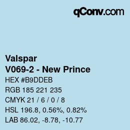 Código de color: Valspar - V069-2 - New Prince | qconv.com