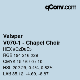 Color code: Valspar - V070-1 - Chapel Choir | qconv.com