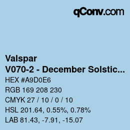 カラーコード: Valspar - V070-2 - December Solstice | qconv.com