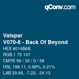 Color code: Valspar - V070-6 - Back Of Beyond | qconv.com