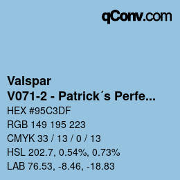 Color code: Valspar - V071-2 - Patrick´s Perfect Day | qconv.com
