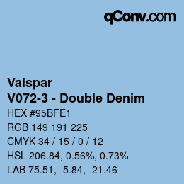 カラーコード: Valspar - V072-3 - Double Denim | qconv.com
