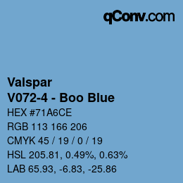 Color code: Valspar - V072-4 - Boo Blue | qconv.com