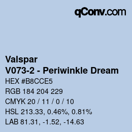 カラーコード: Valspar - V073-2 - Periwinkle Dream | qconv.com