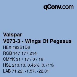 Color code: Valspar - V073-3 - Wings Of Pegasus | qconv.com