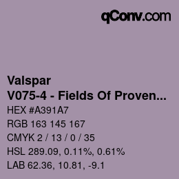 Color code: Valspar - V075-4 - Fields Of Provence | qconv.com