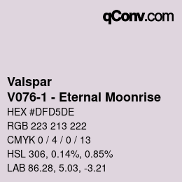 Color code: Valspar - V076-1 - Eternal Moonrise | qconv.com