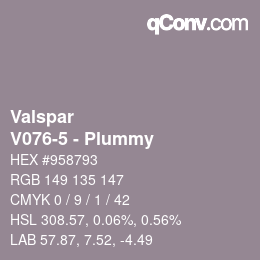 Color code: Valspar - V076-5 - Plummy | qconv.com