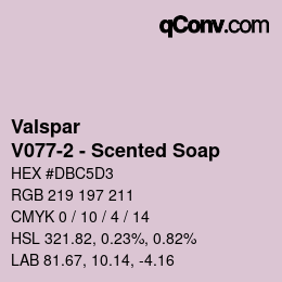 Color code: Valspar - V077-2 - Scented Soap | qconv.com