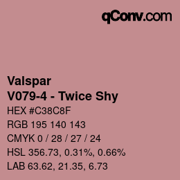 Color code: Valspar - V079-4 - Twice Shy | qconv.com