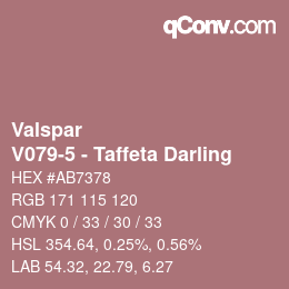 Color code: Valspar - V079-5 - Taffeta Darling | qconv.com
