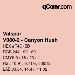 カラーコード: Valspar - V080-2 - Canyon Hush | qconv.com