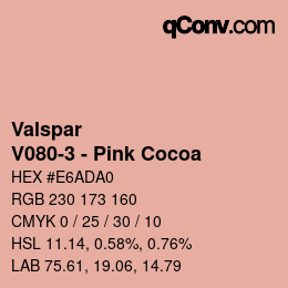 Code couleur: Valspar - V080-3 - Pink Cocoa | qconv.com