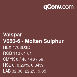 カラーコード: Valspar - V080-6 - Molten Sulphur | qconv.com