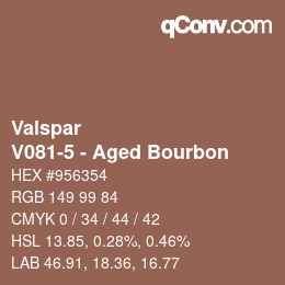 Color code: Valspar - V081-5 - Aged Bourbon | qconv.com