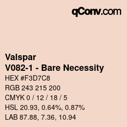 Color code: Valspar - V082-1 - Bare Necessity | qconv.com