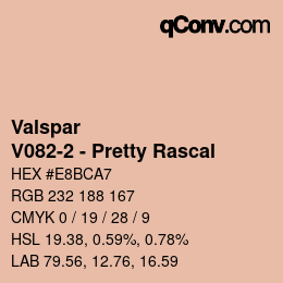 Color code: Valspar - V082-2 - Pretty Rascal | qconv.com