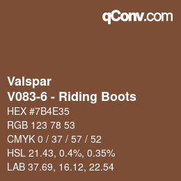 カラーコード: Valspar - V083-6 - Riding Boots | qconv.com