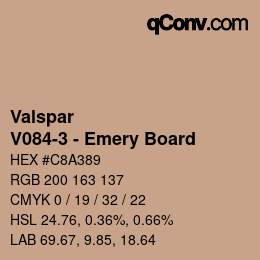 Color code: Valspar - V084-3 - Emery Board | qconv.com