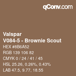 カラーコード: Valspar - V084-5 - Brownie Scout | qconv.com