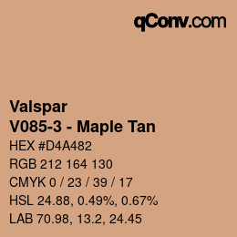 Farbcode: Valspar - V085-3 - Maple Tan | qconv.com