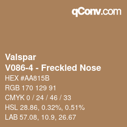 Color code: Valspar - V086-4 - Freckled Nose | qconv.com