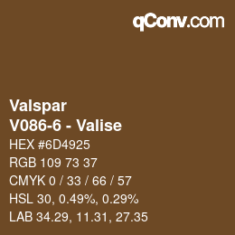 カラーコード: Valspar - V086-6 - Valise | qconv.com