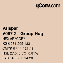 Color code: Valspar - V087-2 - Group Hug | qconv.com