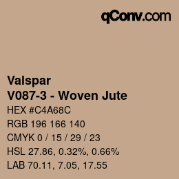 Color code: Valspar - V087-3 - Woven Jute | qconv.com