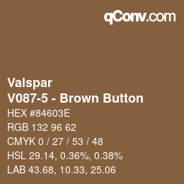 Farbcode: Valspar - V087-5 - Brown Button | qconv.com