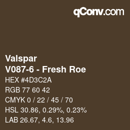 カラーコード: Valspar - V087-6 - Fresh Roe | qconv.com