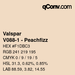 カラーコード: Valspar - V088-1 - Peachfizz | qconv.com