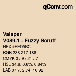 Color code: Valspar - V089-1 - Fuzzy Scruff | qconv.com