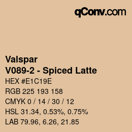 カラーコード: Valspar - V089-2 - Spiced Latte | qconv.com