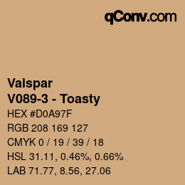 カラーコード: Valspar - V089-3 - Toasty | qconv.com