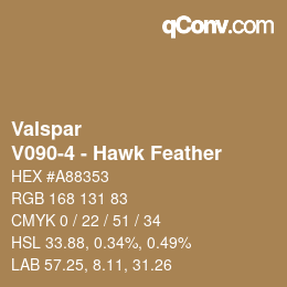 Color code: Valspar - V090-4 - Hawk Feather | qconv.com