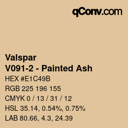 Color code: Valspar - V091-2 - Painted Ash | qconv.com