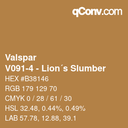 Color code: Valspar - V091-4 - Lion´s Slumber | qconv.com